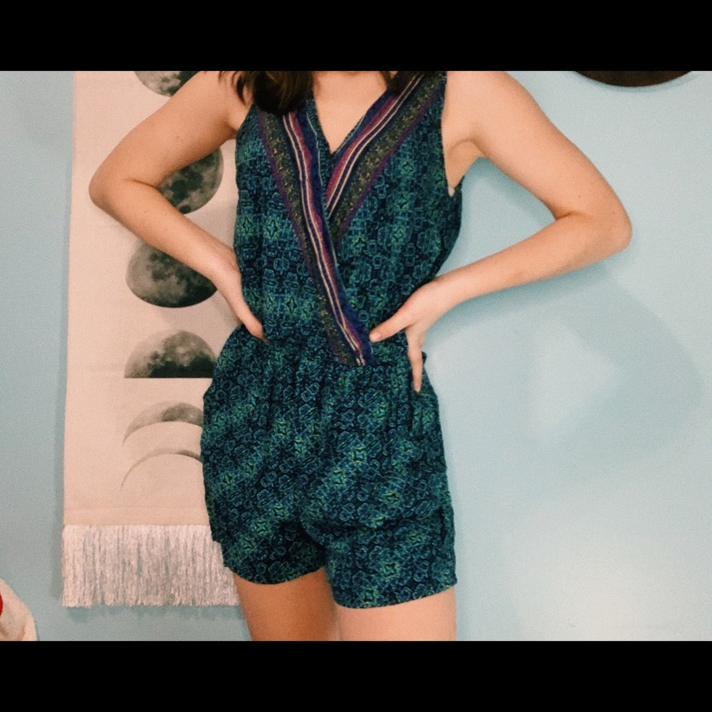 patterned romper